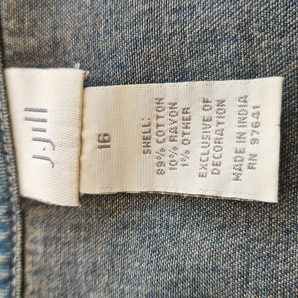 J. Jill Blue Vintage Boho Hippie Denim  Patched Skirt - Picture 4 of 10